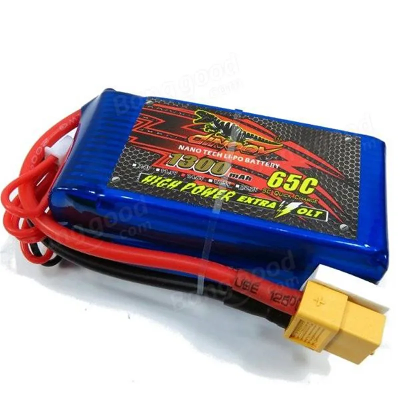 Гигантская мощная Dinogy 1300 мА/ч 14 8 в 4S 65C XT 60 LiPo батарея для радиоуправляемых