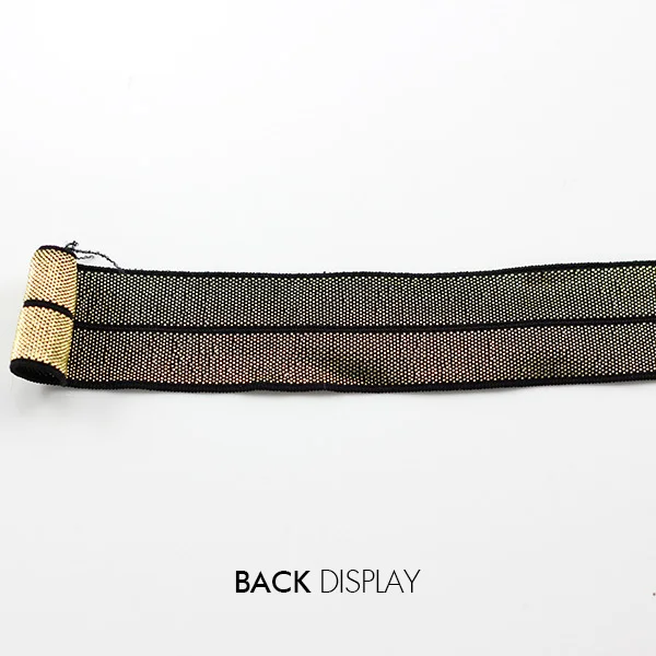 19 мм эластичная черная Золотая Двусторонняя лента отделка из лент