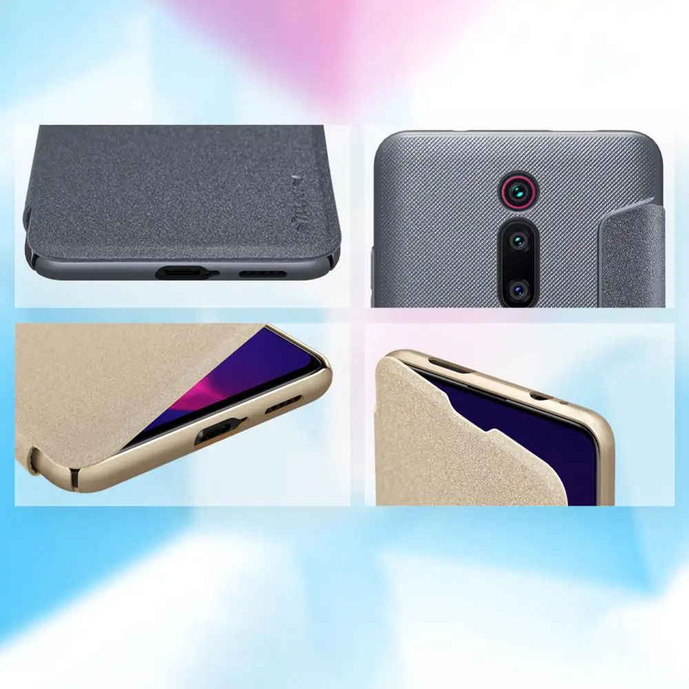 Для Xiao mi K20 Pro 9T Чехол Nillkin Sparkle Series PU кожаный флип чехол для телефона Red k20 K20Pro
