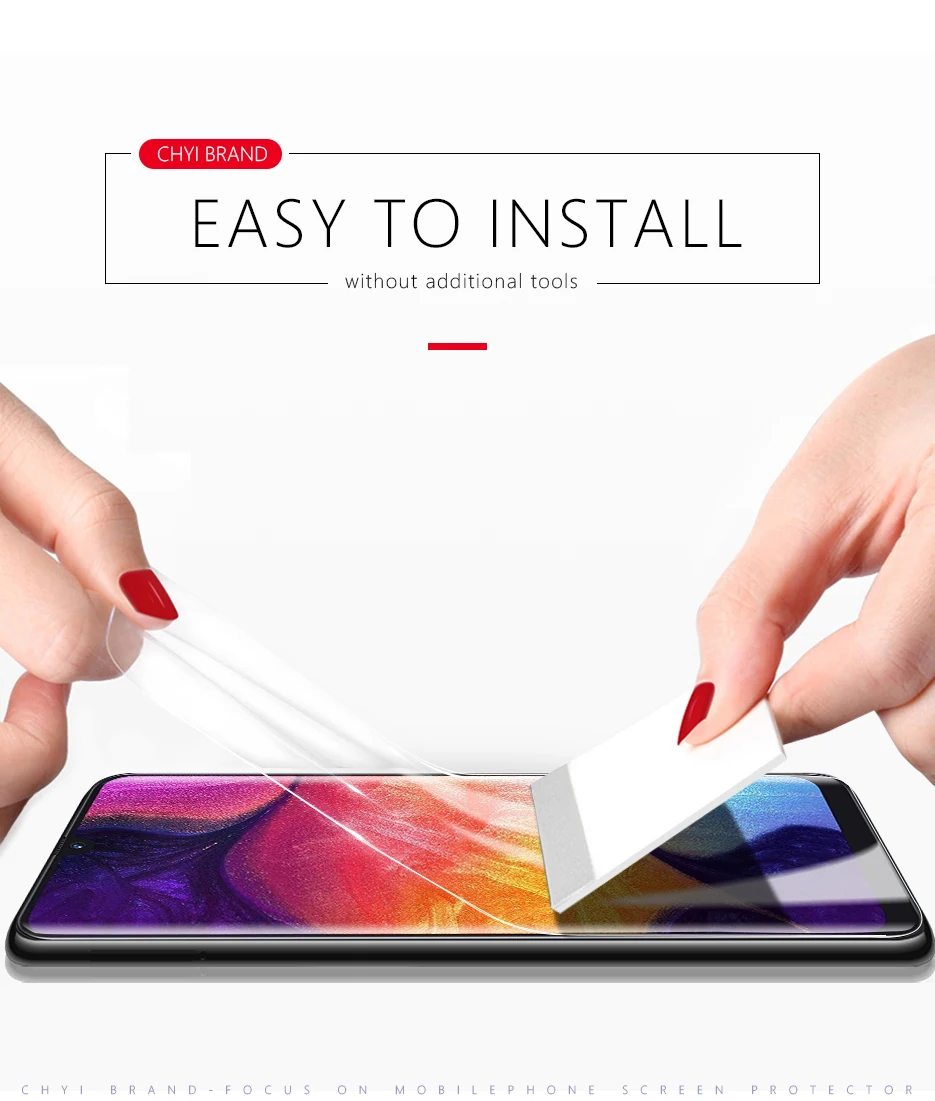 CHYI 3D изогнутая пленка для samsung A50 Galaxy A50S A30 A30S Защитная пленка для экрана полное покрытие пленка для samsung Note 10 не закаленное стекло
