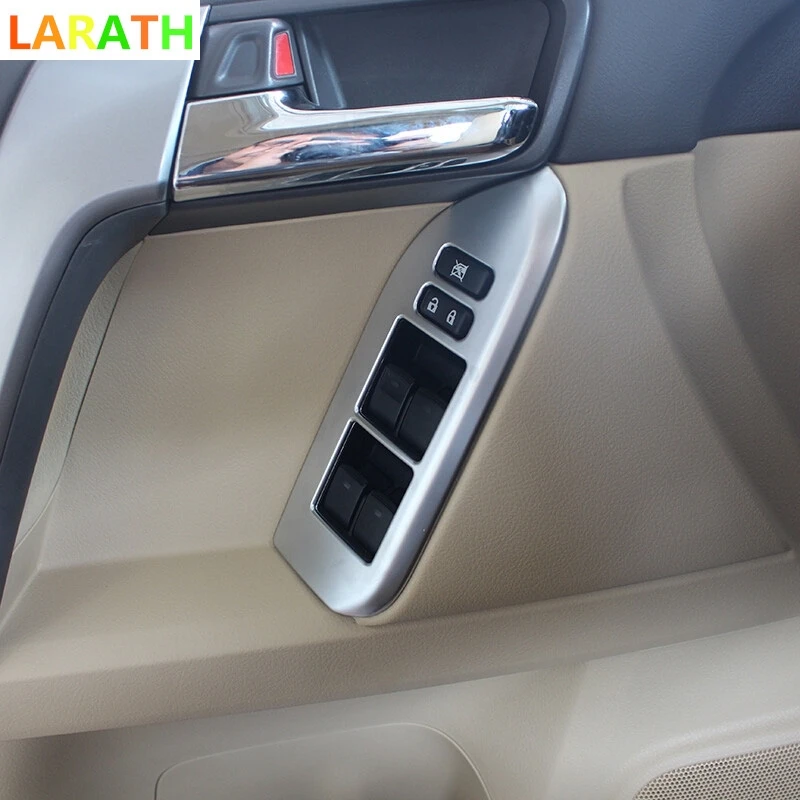 Для Toyota Prado 2014 2015 ABS хромированные внутренние подлокотник стеклоподъемник боты