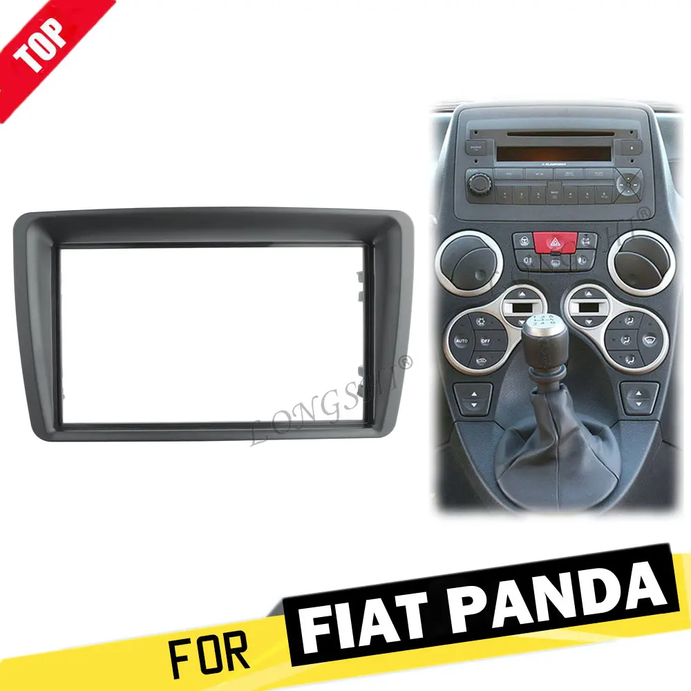 LONGSHI 2 Din фасции для FIAT Panda 2003-2012 радио стерео панель тире крепление Установка отделка комплект рамка пластина рамка 2din