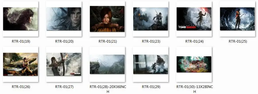 Lara Croft-Rise Of The Tomb Raider художественная шелковая ткань постер печать 13x20 24x36 дюймов Игровые картинки для гостиной настенный Декор 024