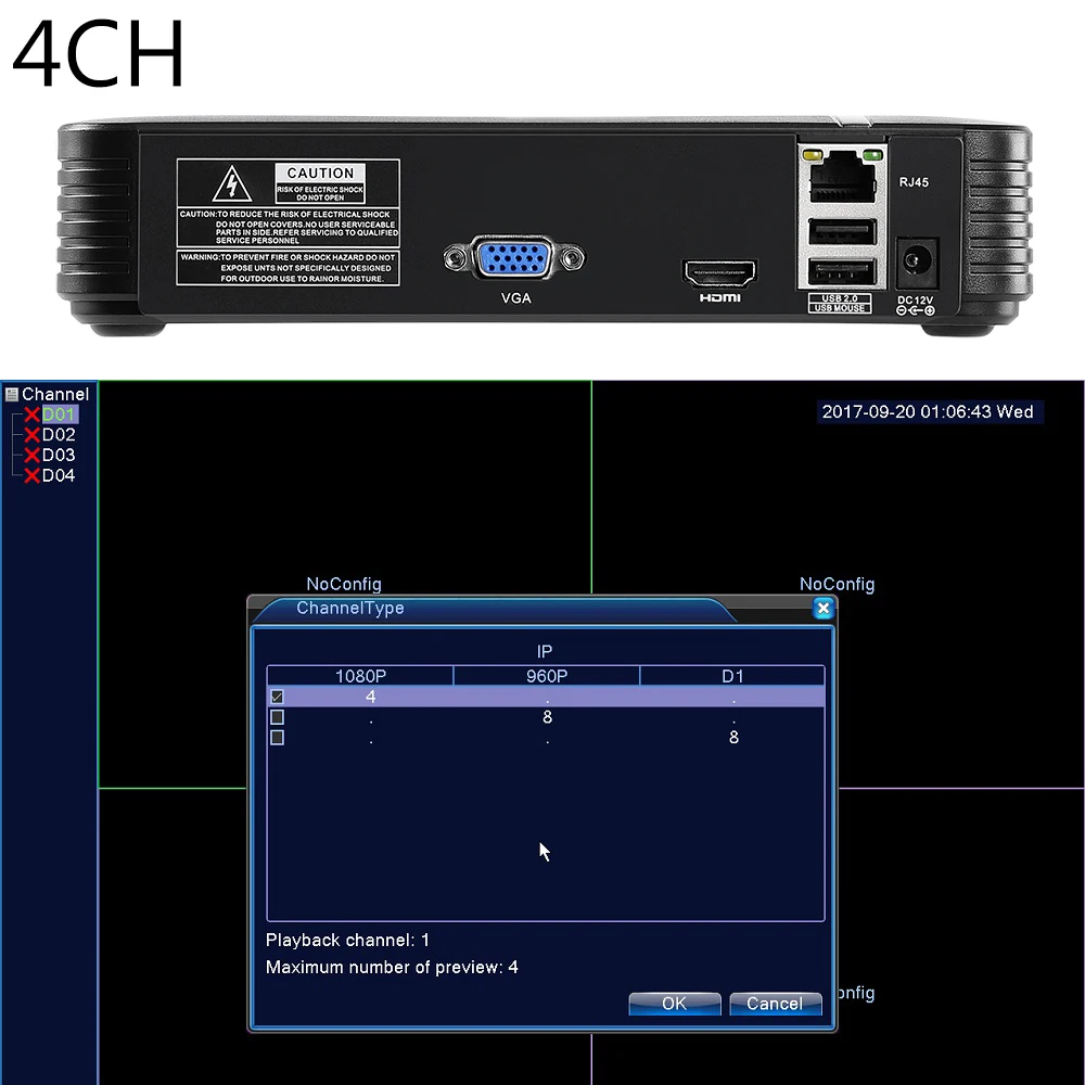 Новейший мини NVR Full HD 4 канала 8 каналов безопасности автономный CCTV NVR 1080P 4CH 8CH ONVIF 2,0 для системы ip-камеры 1080P