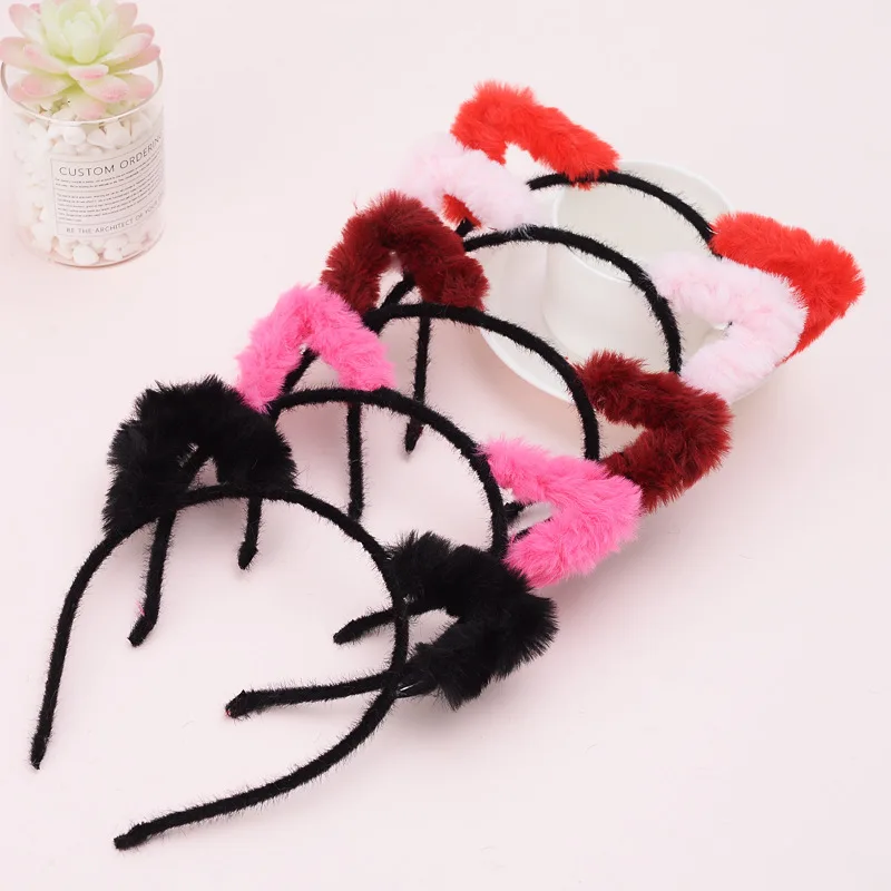 Модные милые обручи для волос с кошачьими ушками девочек эксклюзивные ярких