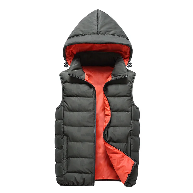 

Vogue of new fund of 2020 autumn winters is down trend of men's vests joker removable cap vest