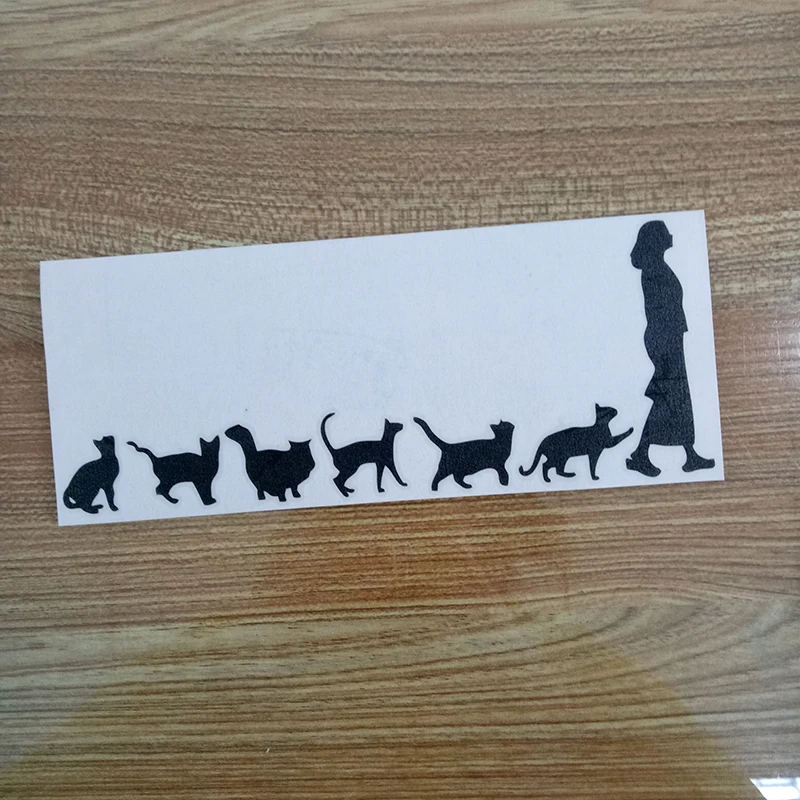 20*7 8 см кошки Crazy Cat леди женщина милый веселый автомобиль окно наклейка на бампер