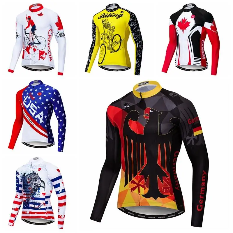 Футболка мужская с длинным рукавом Джерси для команды дышащая горных