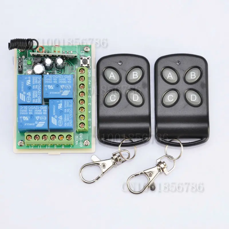 Релейный переключатель/приемник и передатчик радиосистемы 12 В постоянного тока