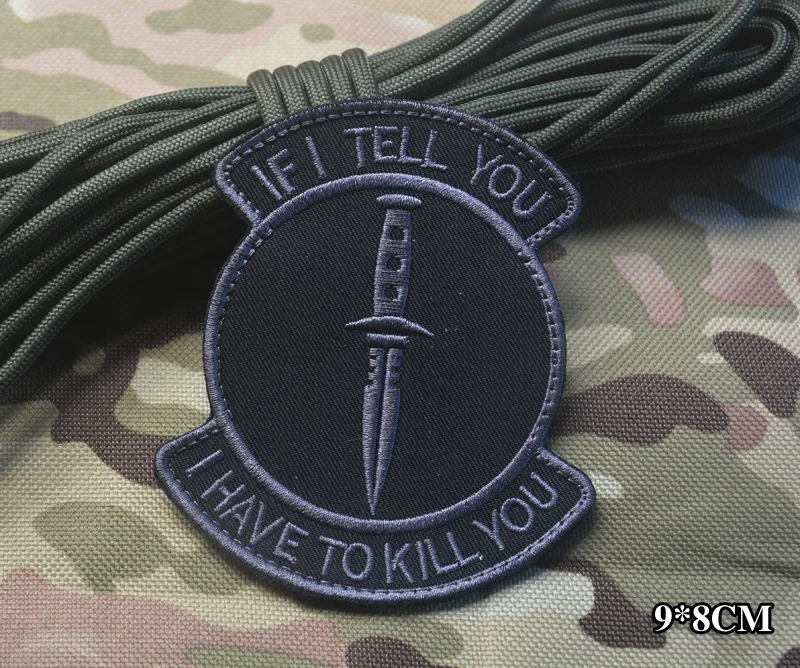 Если я скажу вам должен убить вас патчи стиль милитари патч крючок США armay | Дом и