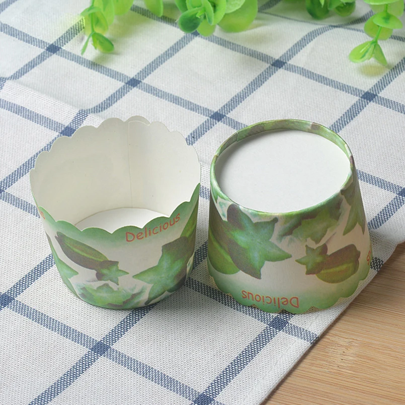 50 шт./лот бумажная упаковка для кексов смазка бумага Маффин кекс и форма выпечки