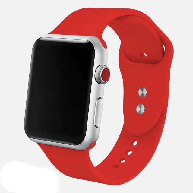 Мягкий силиконовый сменный спортивный ремешок для 38 мм Apple Watch Series4 3 2 1 42 мм наручный браслет ремешок для iWatch Sports Edition - Цвет ремешка: NO.1-Red