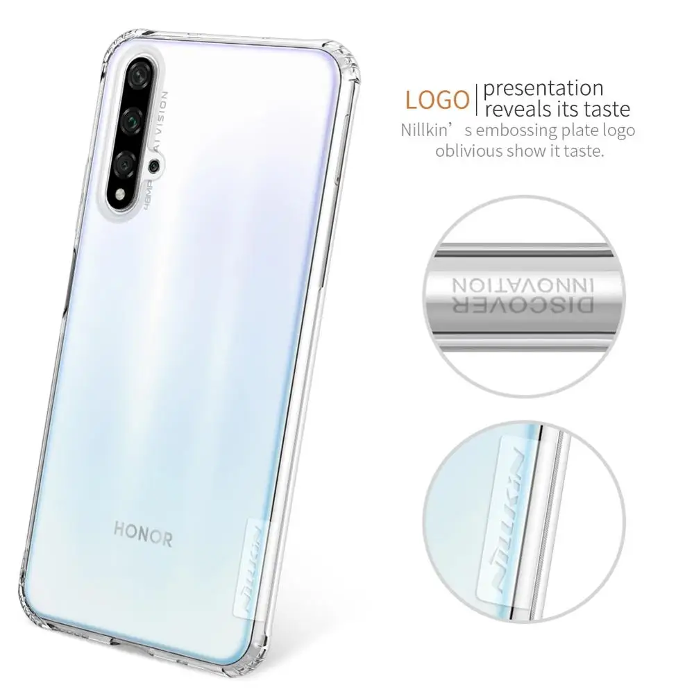 Оригинальный чехол NILLKIN Nature из ТПУ для Huawei Honor 20 мягкий прозрачный силиконовый