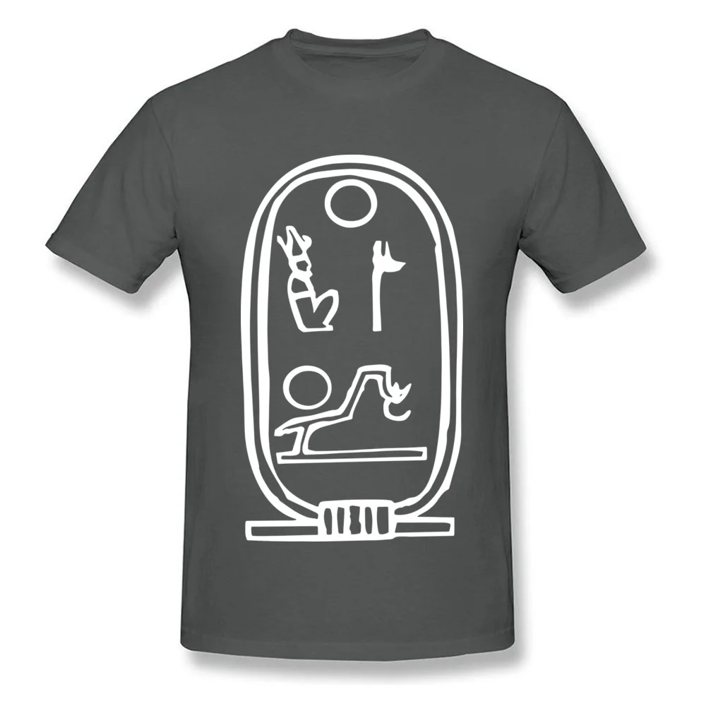 Модные футболки новинка круглый вырез Египетский иероглиф древний чистый хлопок