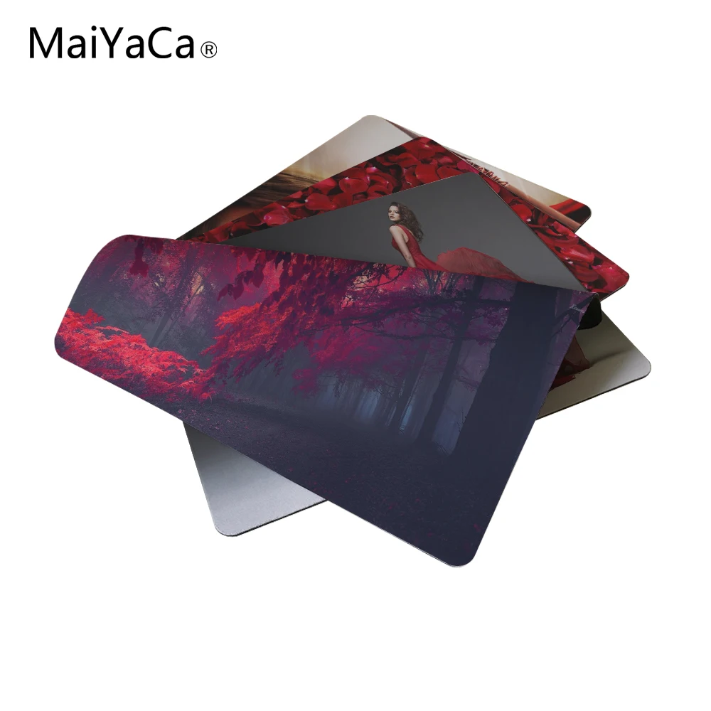 

MaiYaCa Beautiful Red Best Game Custom Mousepads Rubber Pad 18*22cm and 25*29cm Mouse Mats
