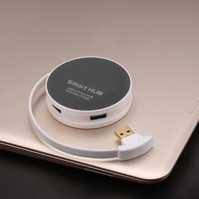 Мульти 4 порта круговой тонкий USB концентратор Высокоскоростной 3 0 сплиттер