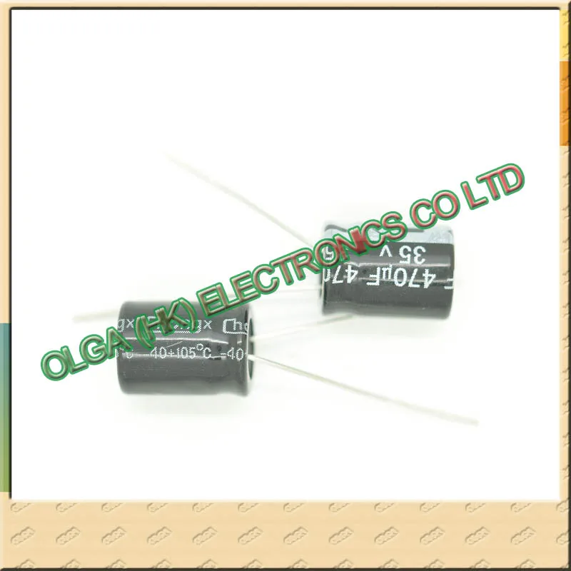В 35v470uf электролитический конденсатор Размер 10x3 новый двойной Корона