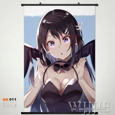 Домашний декор японский плакат стены прокрутки Rascal Sakurajima Mai Bunny Girl - Цвет: Светло-серый