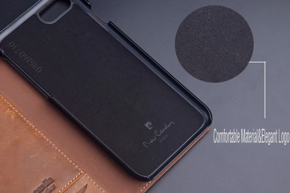Pierre Cardin натуральная кожа для Apple iPhone 7 6/6s для iPhone 6/6s Plus 7Plus Ультра тонкий дизайн Стенд Флип Стиль Чехол