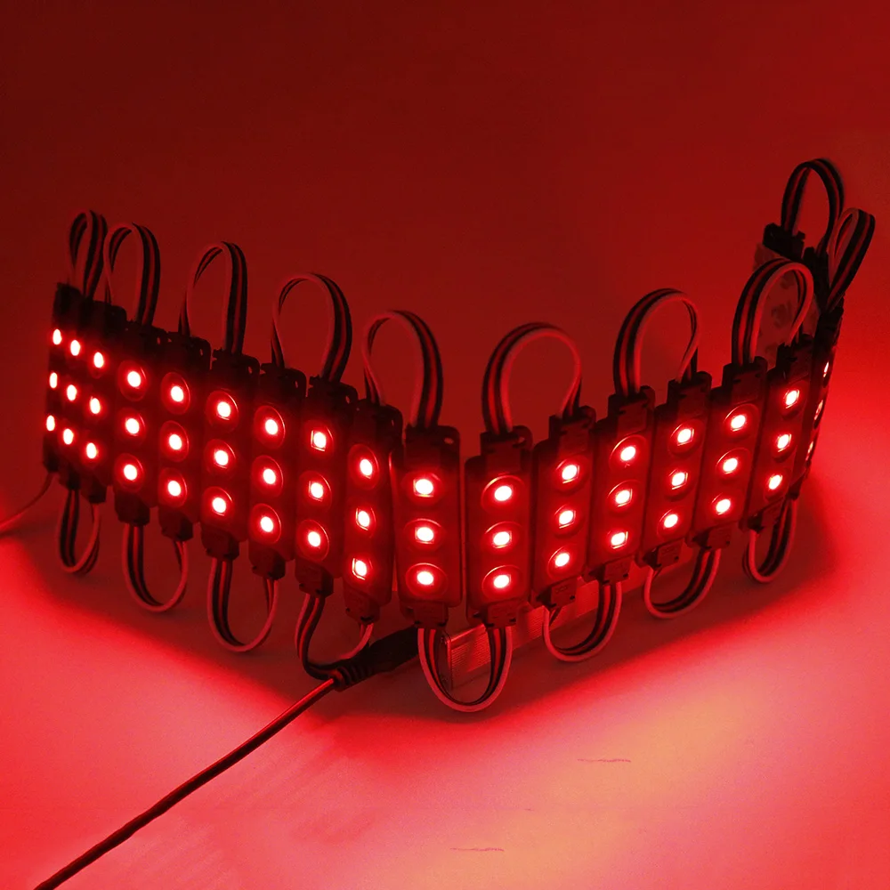 20 шт./лот светодиодный модуль 12 В LED 5050 SMD 3 светодиода водонепроницаемый RGB