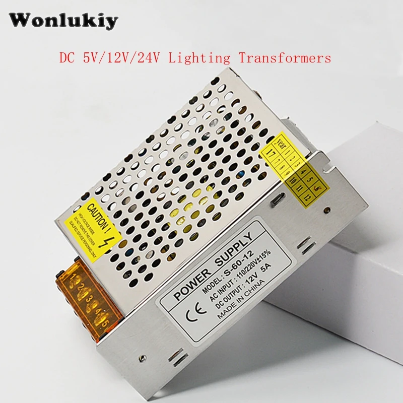 DC 5V 12V 24V 1A 2A 3A 5A 10A 15A 20A 30A 40A адаптер питания трансформатор освещения для