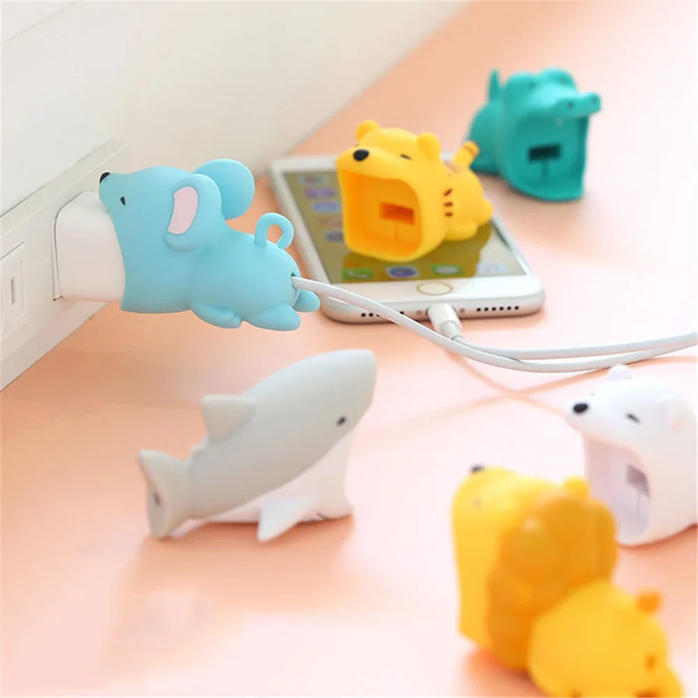 1 шт. большой кабель укуса милый животное протектор Kawaii Usb Кабельный органайзер