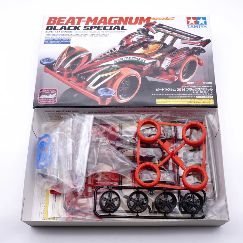 Оригинальный Tamiya 95047 BEAT MAGNUM черный специальный TZ X Шасси Мини 4WD