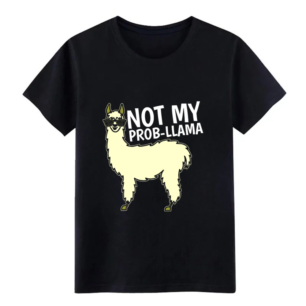 Мужская футболка с надписью Not My Prob Llama трикотажная вырезом лодочкой новая летняя
