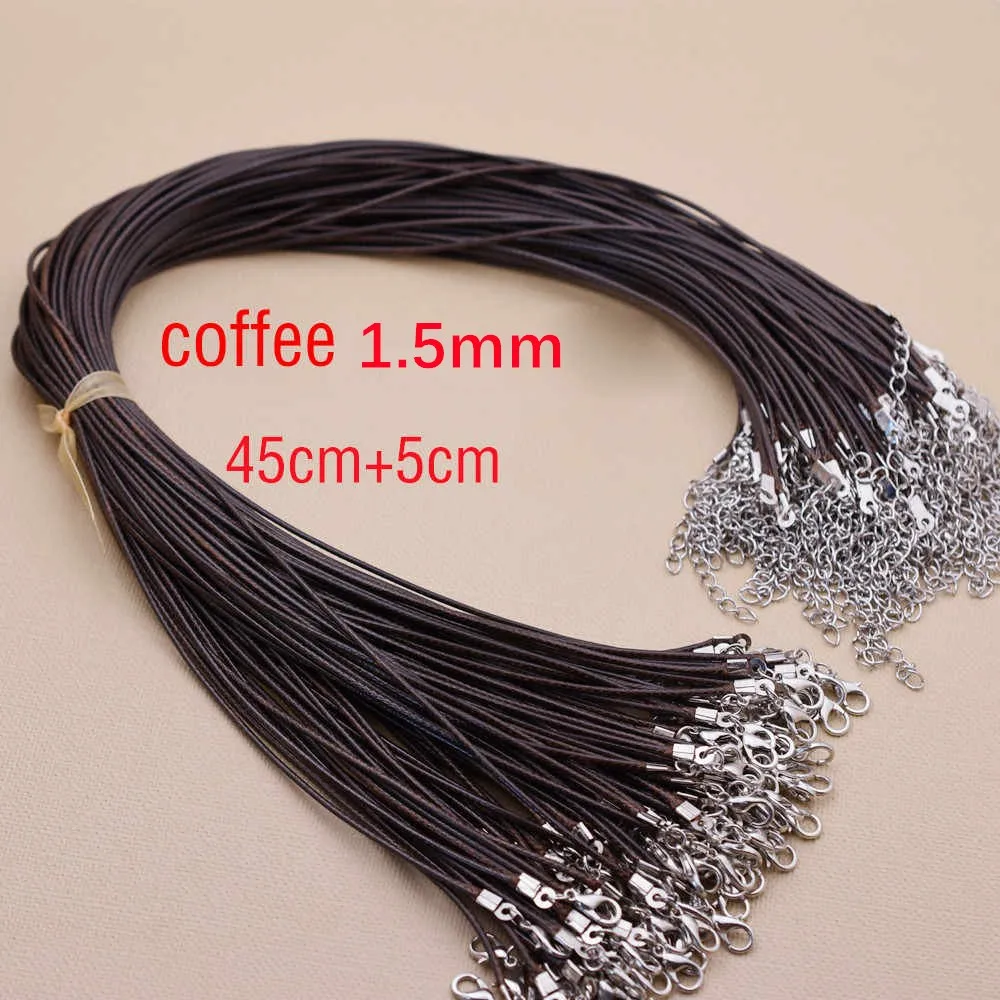 Шнуры из вощеного хлопка для колье 100 мм 45 см + 7 1 5 шт.|necklace cord|necklace cords1.5mm waxed cotton cord |