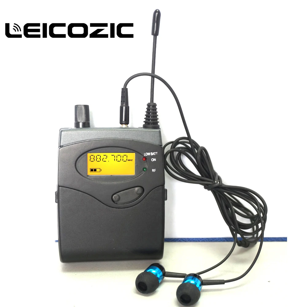 구매 Lecozic BK-2050 귀 무선 모니터 시스템 1 송신기 8 수신기 UHF 귀 전문 무대 무선 모니터 150 메터