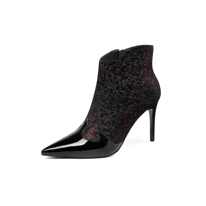 Stylesowner 2018 New Style Fashion Trends Classics Woman Short Boots Pointed Toe Sheepskin Super Thin High Heels Ankle | Обувь