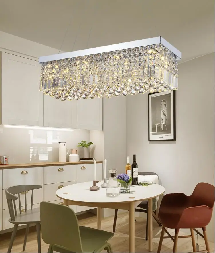 Современные светодиодный Кристалл Блеск Люстра свет лампы для Гостиная Cristal lustre