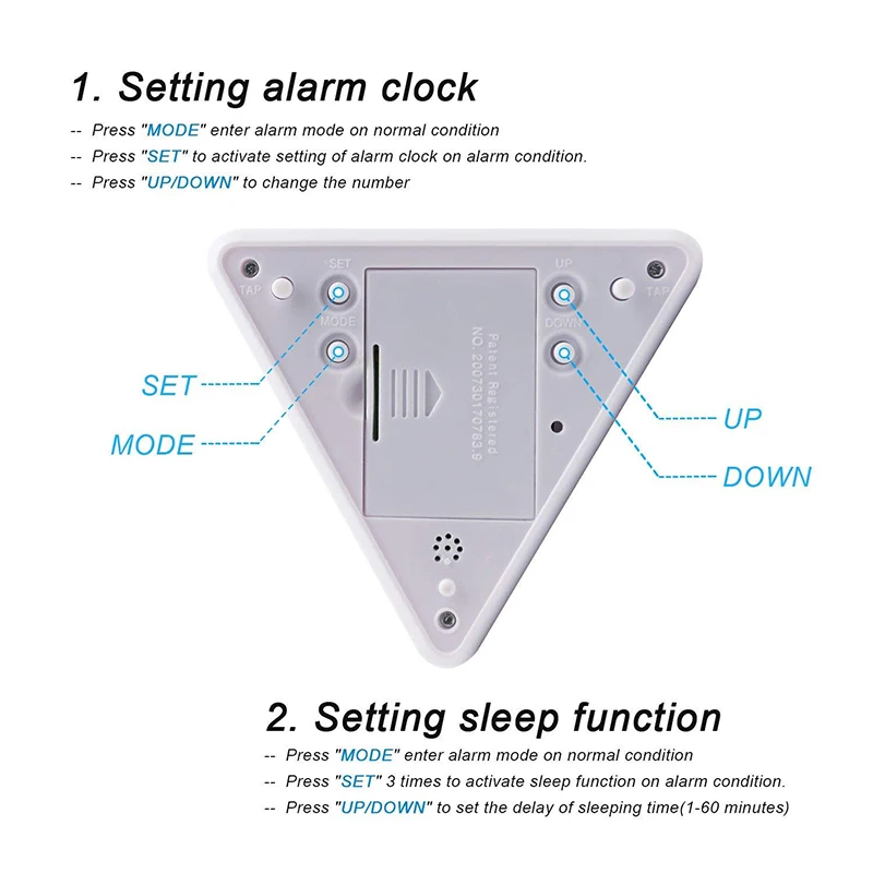 7 Colors Changing Digital Alarm Clock Snooze LED Light Electronic Table Watch Nixie Bedside KidsChristmas Gifts | Дом и сад