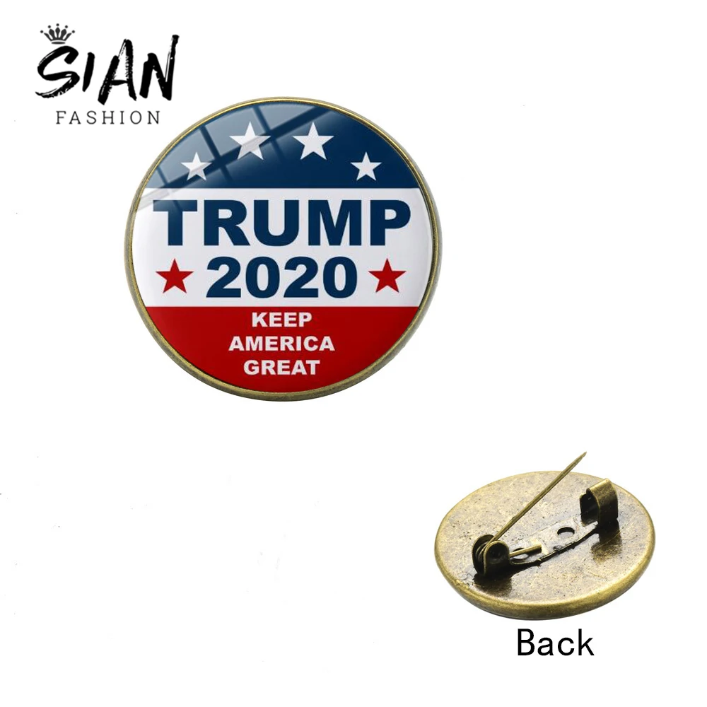 SIAN 2019 новая брошь Trump 2020 делает Америку снова большой Дональд Трамп для США