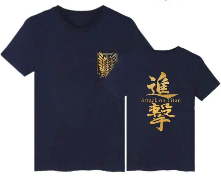 Attack on Titan Shingeki no Kyojin футболка для мужчин и женщин Survey Corps Logo одежда топы Аниме