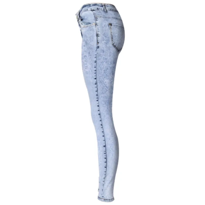 Женские эластичные джинсы-карандаш LOGAMI узкие джинсовые брюки с высокой талией |
