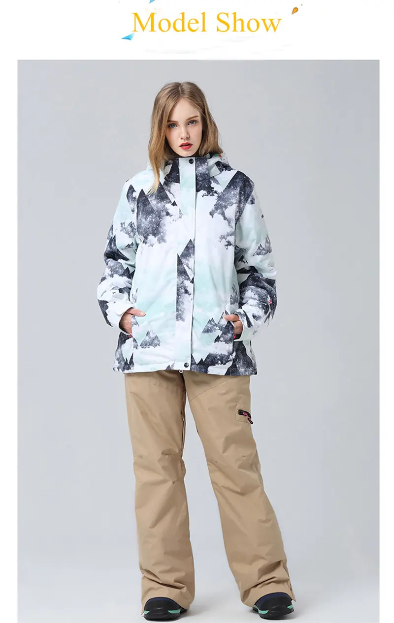 Upgrade Ski Jacket Women Windproof Waterproof Snowboard Coat Climbing Hiking Jacket Snow Skiing Equip Snowboarding Jackets