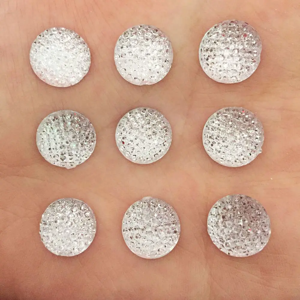 DIY 120 шт. 12 мм круглые полимерные Стразы плоские с оборота Скрапбукинг чехол для телефона DIY ремесло K12* 3