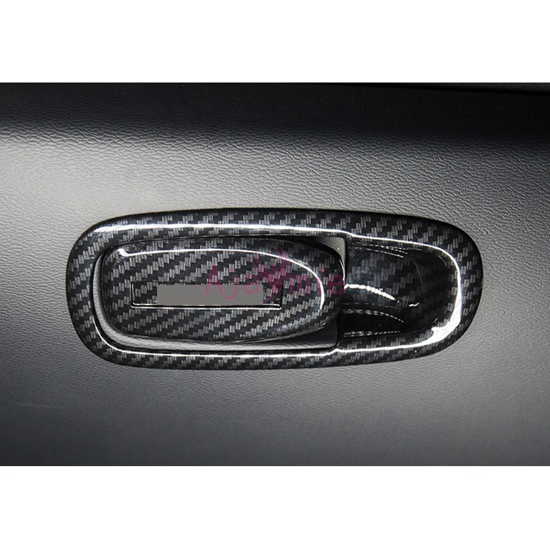 2018 Interior Carbon Fiber Color Glove Storage Box Handle Cover Bowl Insert Panel Chrome Car Styling For Volvo XC60 Accessories |