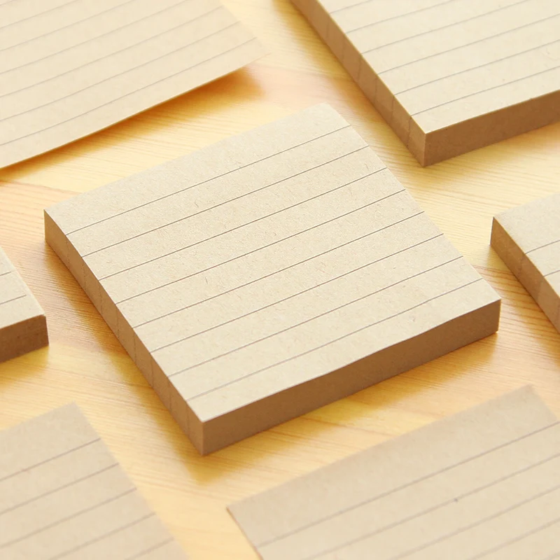 Мини клейкая бумага из крафт бумаги портативный простой клейкий блокнот для