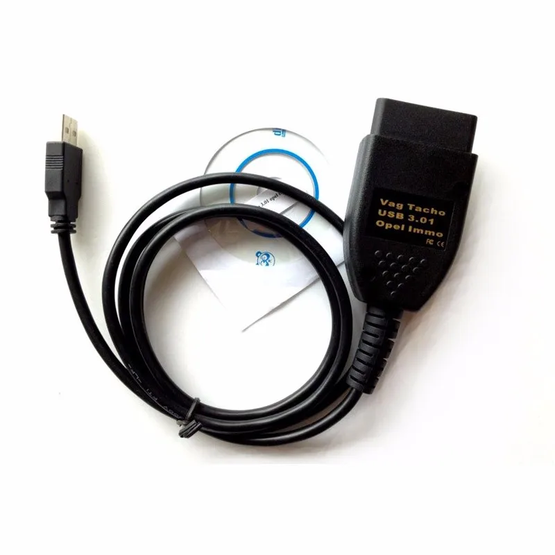 Vag3.01 USB Vag Tacho 3,01+ для O pel подушка безопасности IMMO VAG OBD2 диагностический инструмент EEPROM IMMO PIN коррекция пробега с бесплатной доставкой