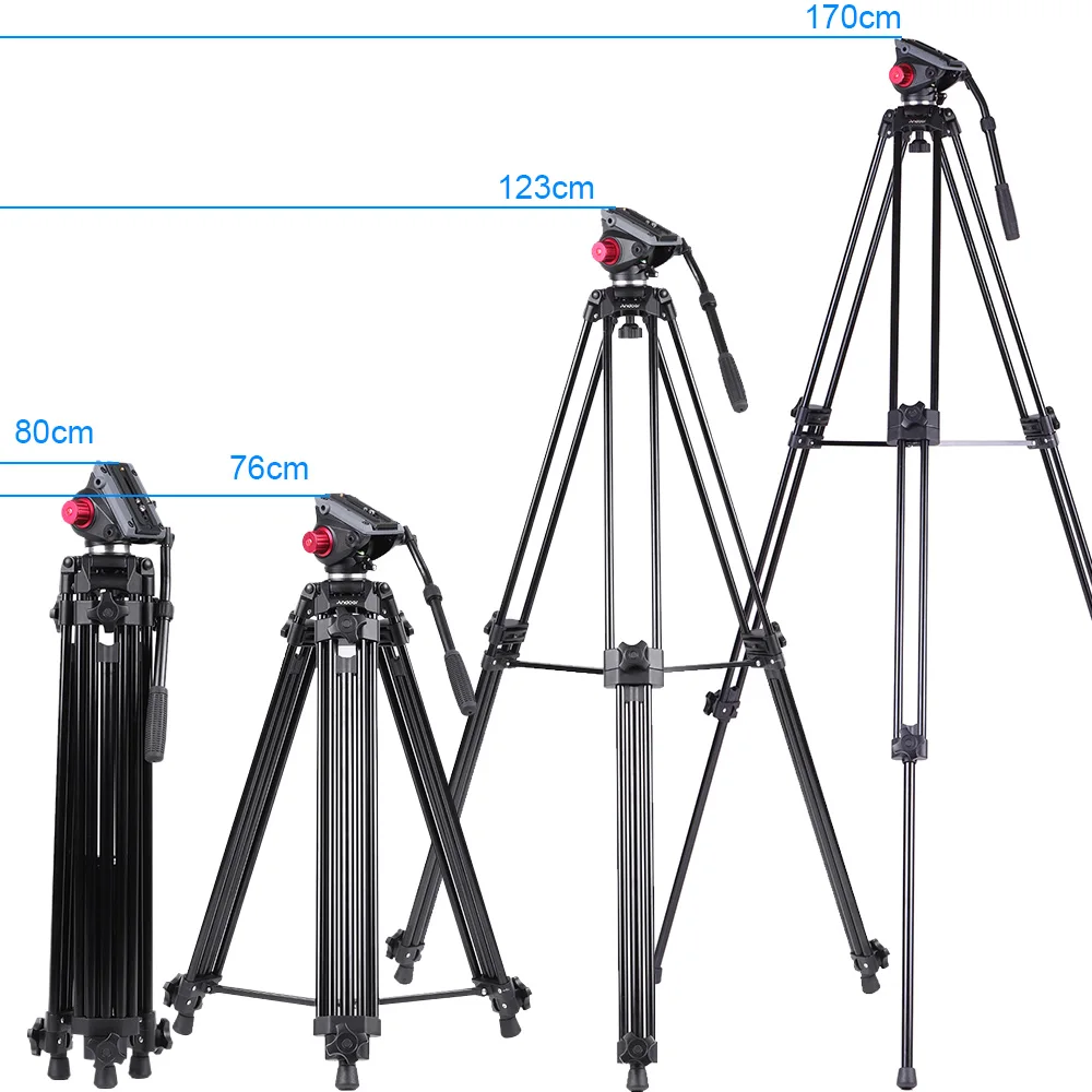 Профессиональный Трипод для камеры Andoer алюминиевый сплав штатив видеокамеры Canon