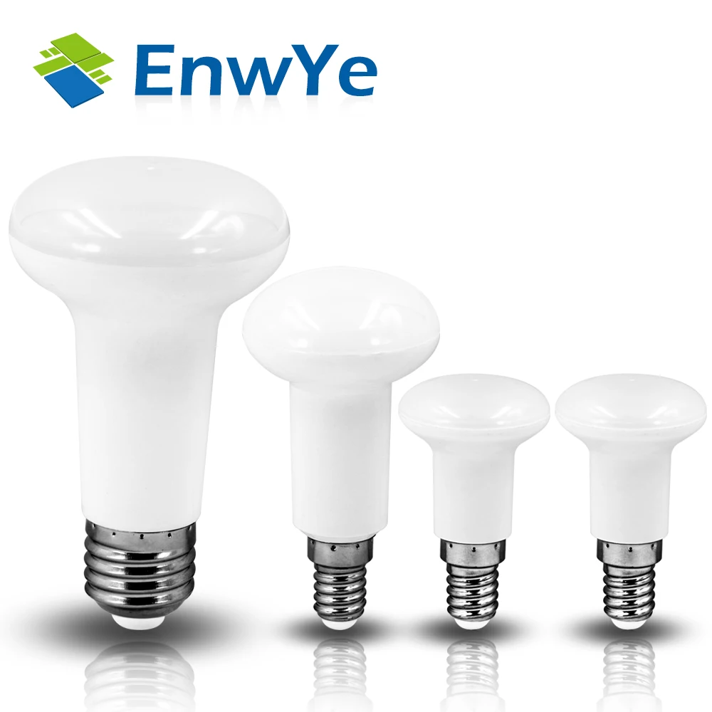 EnwYe R39 R50 R63 светодиодный светильник E14 E27 База Светодиодный лампа 4 Вт, 6 Вт, 9 Вт, 12 Вт, Светодиодный лампа-зонтик светильник Теплый Холодный белый светодиодный светильник AC220V 230V 240V