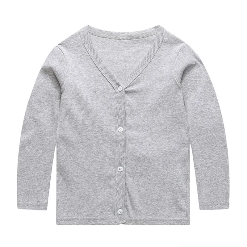Baby Children Knitted Sweater Solid Color Cardigan Coat Kids Girls Clothing Button jacket coat tops 1-10 Years |