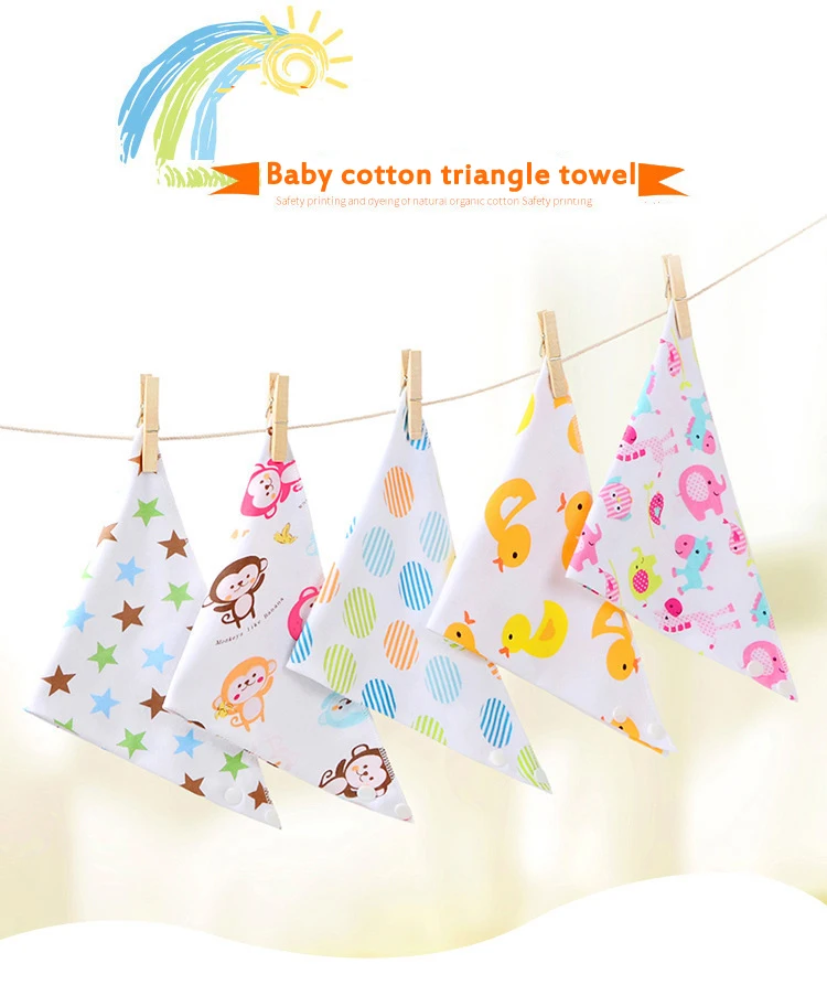 OKLADY двойное детское треугольное полотенце с рисунком из мультфильма хлопковое