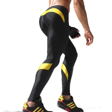 Мужские Компрессионные спортивные штаны эластичные мужские бегущие из