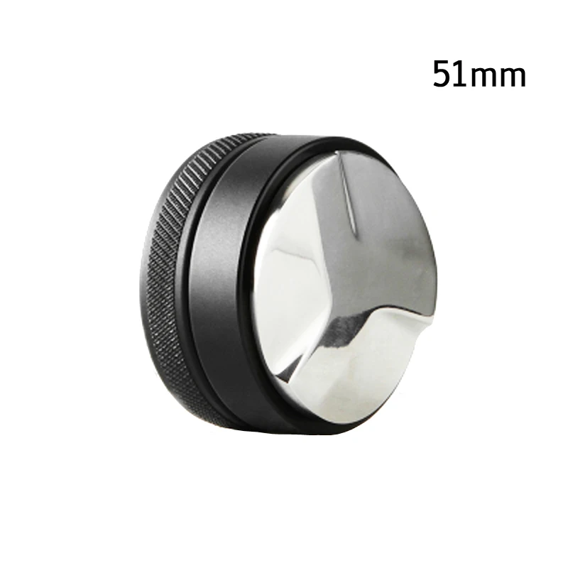 Black 51mm Регулируемый 304 нержавеющая сталь кофе эспрессо трамбовщик три угловых наклона база регулируемые распределительные инструменты Прямая поставка - Цвет: Black 51mm