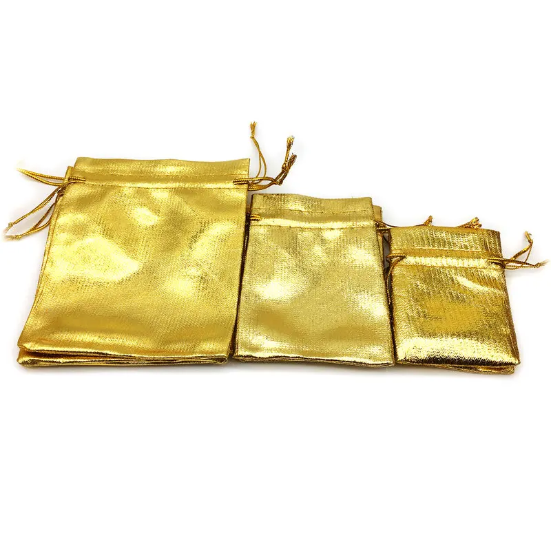 50Pcs/Lot Golden Necklace Bracelet Ring Jewelry Bag Wedding Party Gift  Free Shipping B-060