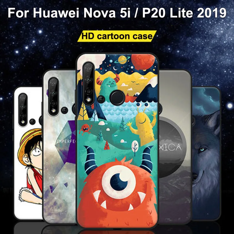 

Чехол с мультяшным рисунком для Huawei Nova 5i Nova5i, тонкий мягкий чехол для Huawei P 20 P20 Lite, 2019, силиконовые чехлы на заднюю панель