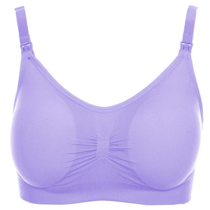 

Maternity Nursing Bra Pregnancy clothes breastfeeding Bras Seamless Underwear Double Layer Wireless Belt Pad Feeding Bra